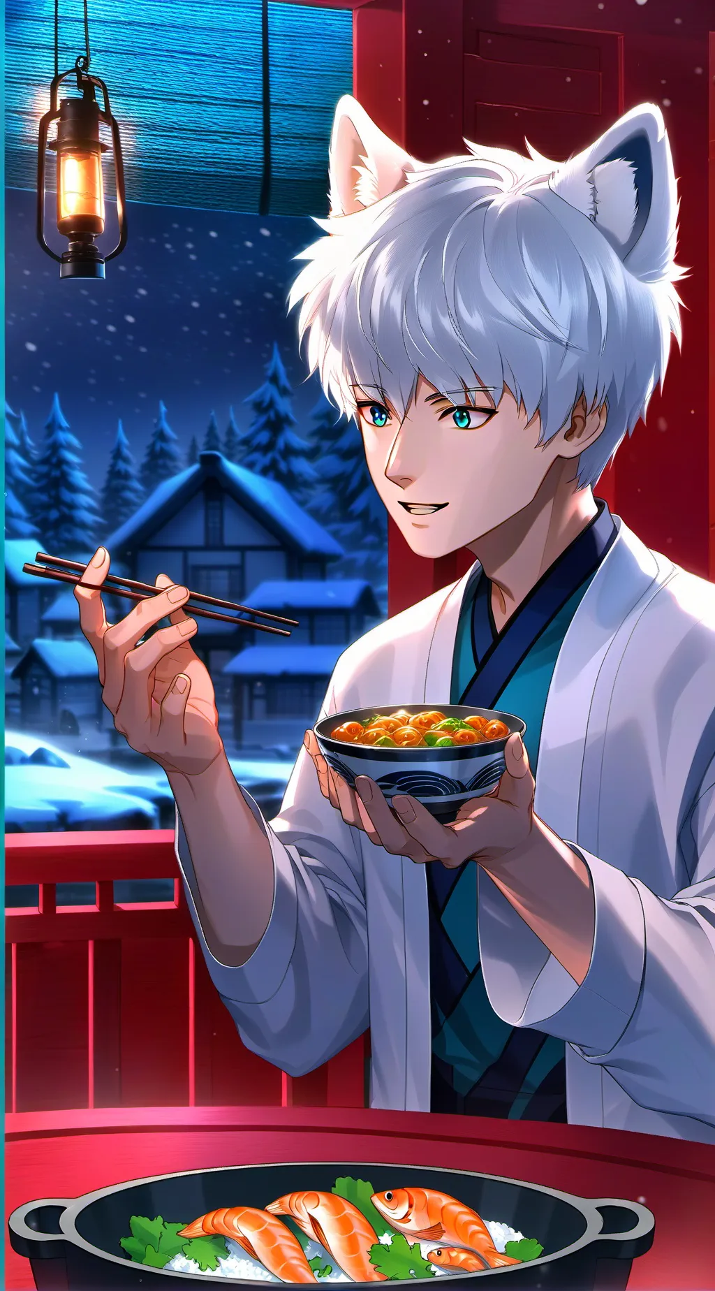 ai character: Arctic Whiskers background