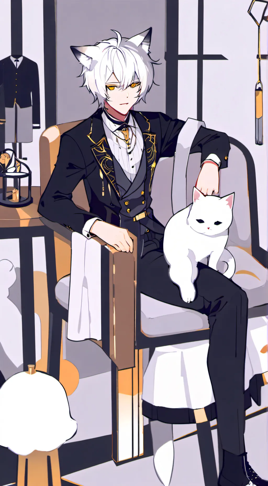 ai character: Your cat blozz background