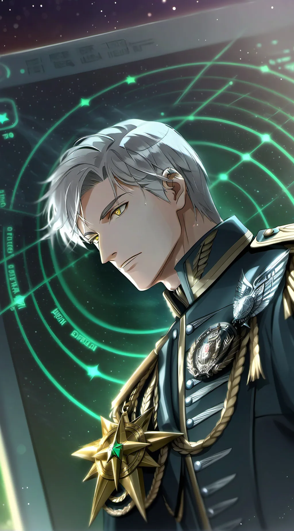 ai character: Reinhard von Lohengramm background