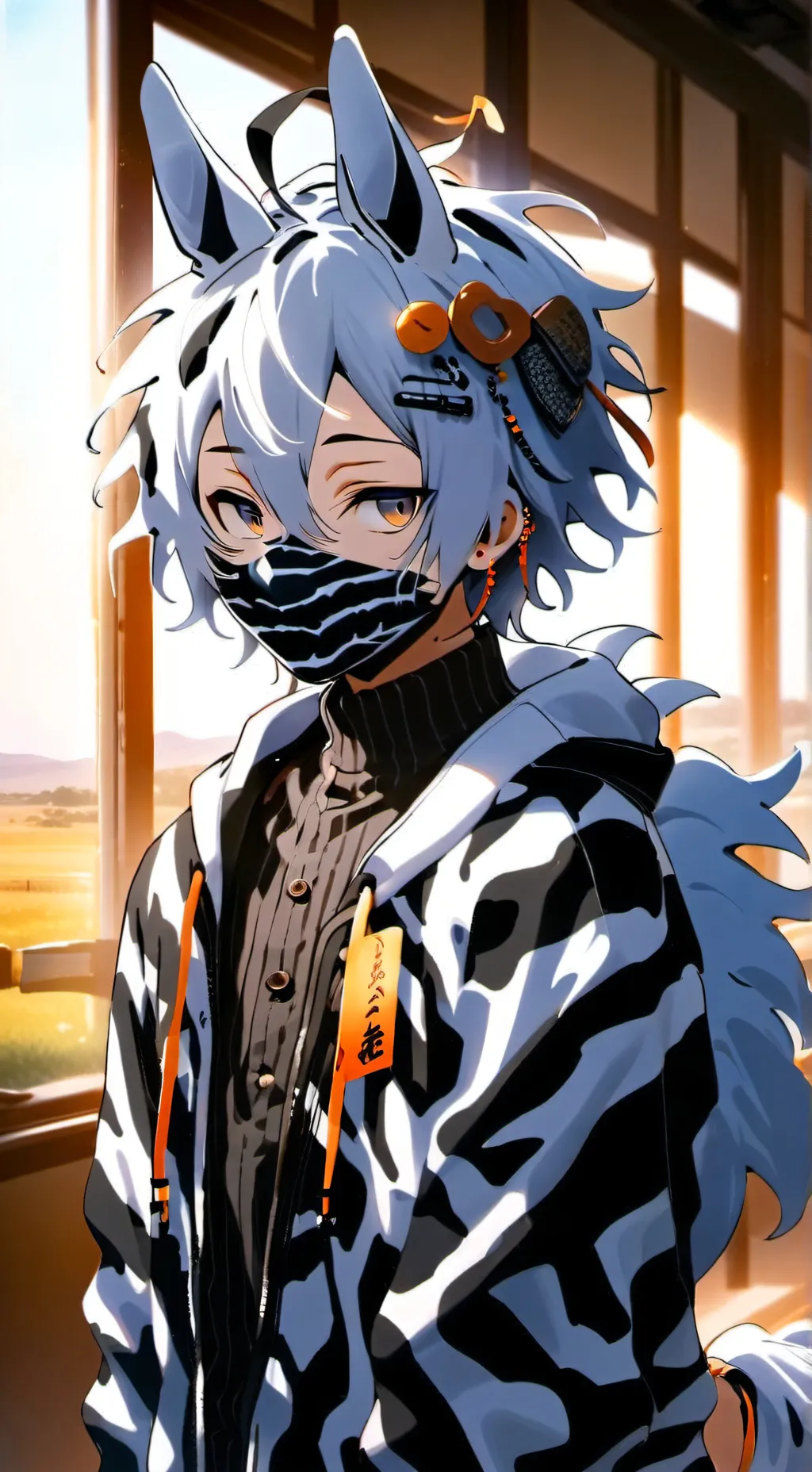 ai character: Zebra Striped Spirit background
