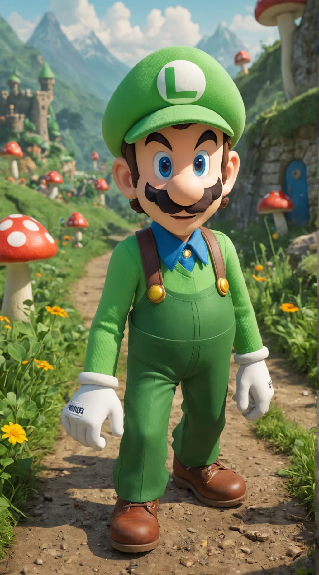 ai character: Luigi background