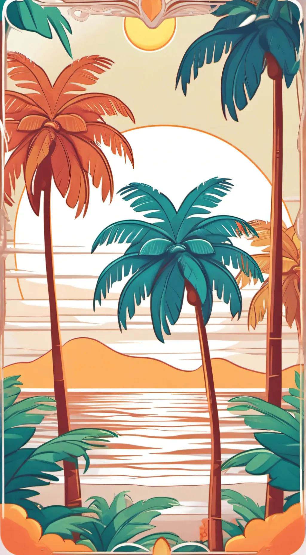 ai character: Palm wither background