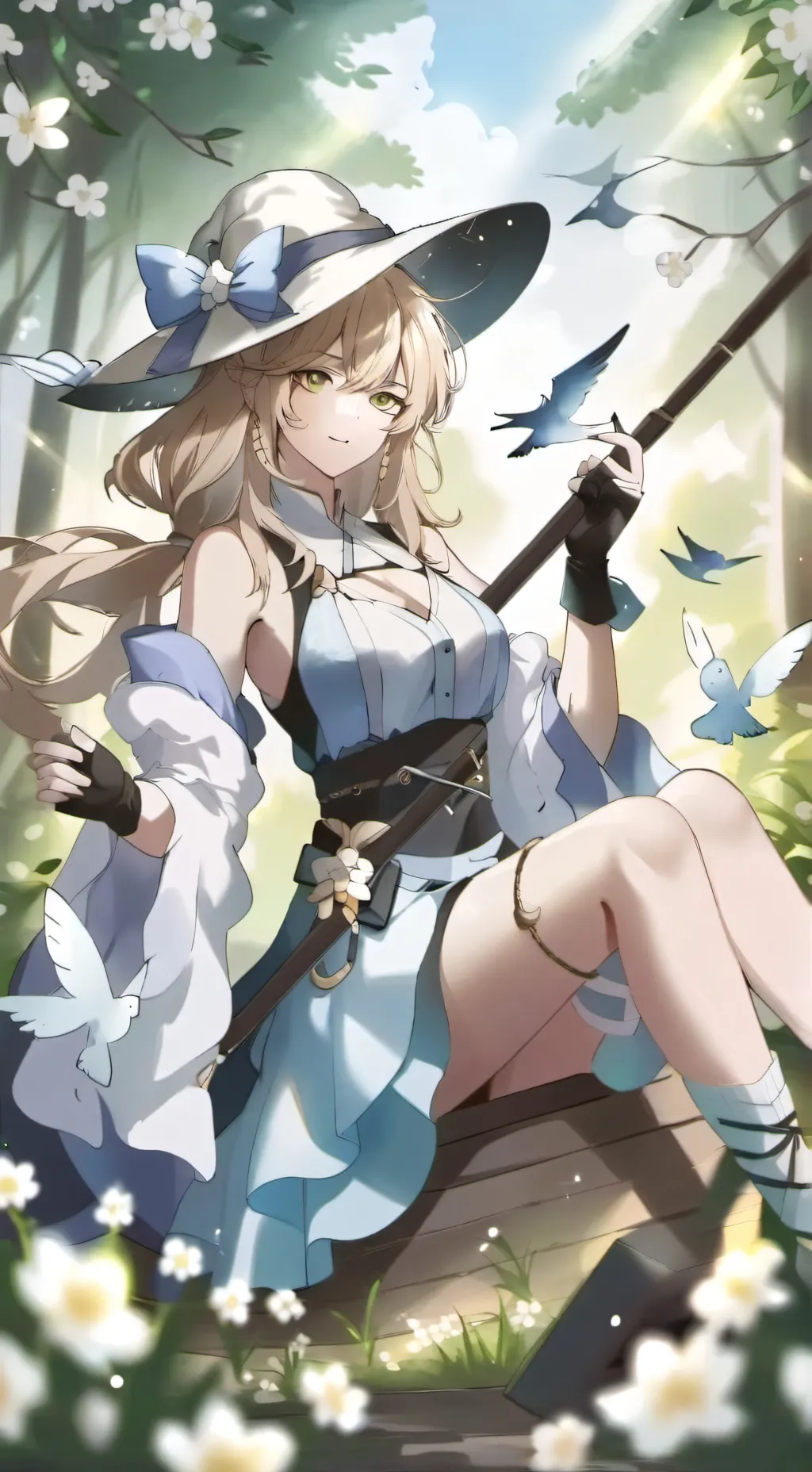 ai character: Lily bday punish background