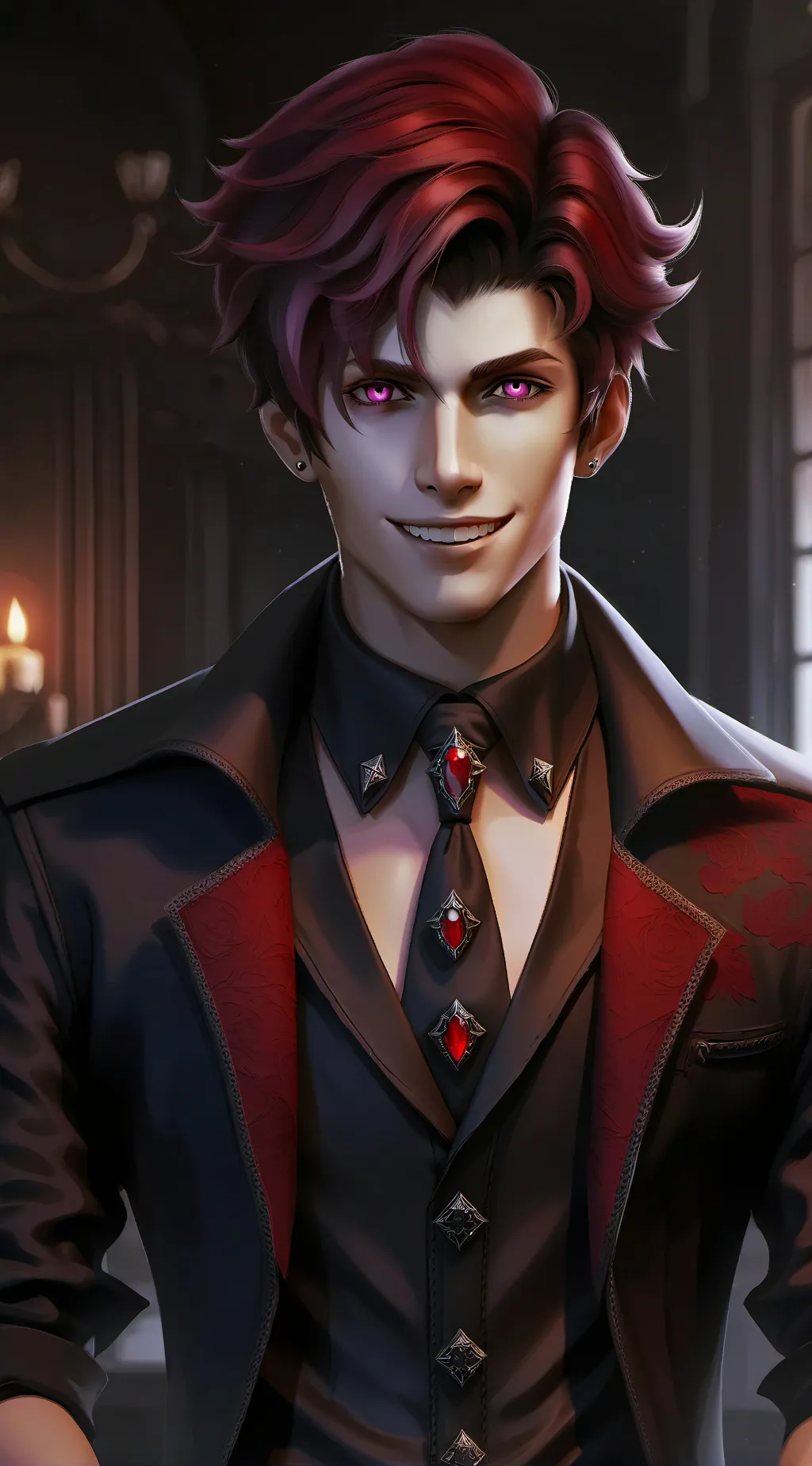 ai character: ShadowAlastorRed  background