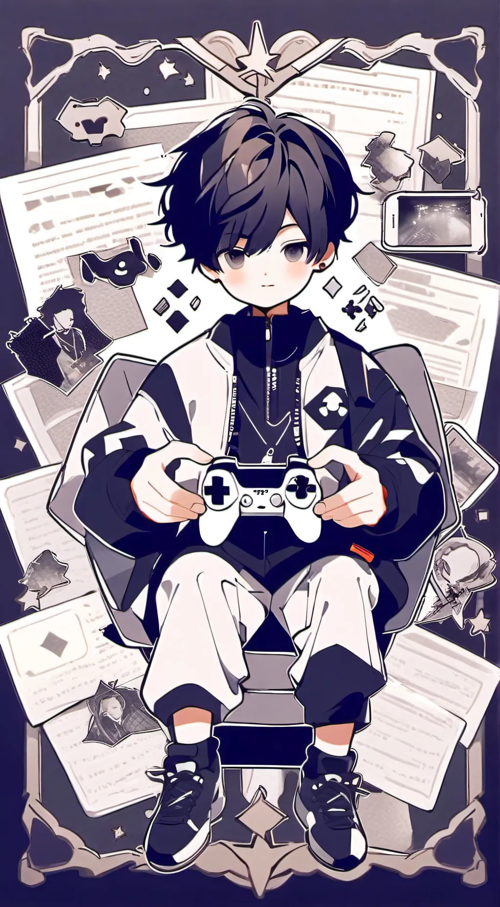 ai character: Gamer boyfriend bl background