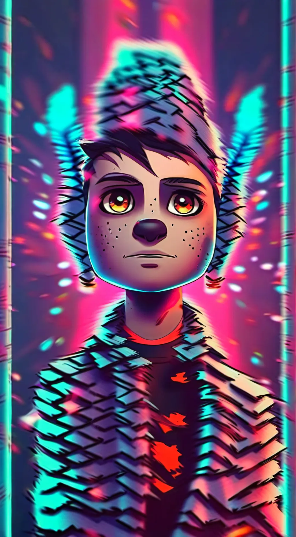 ai character: Мурзик  background