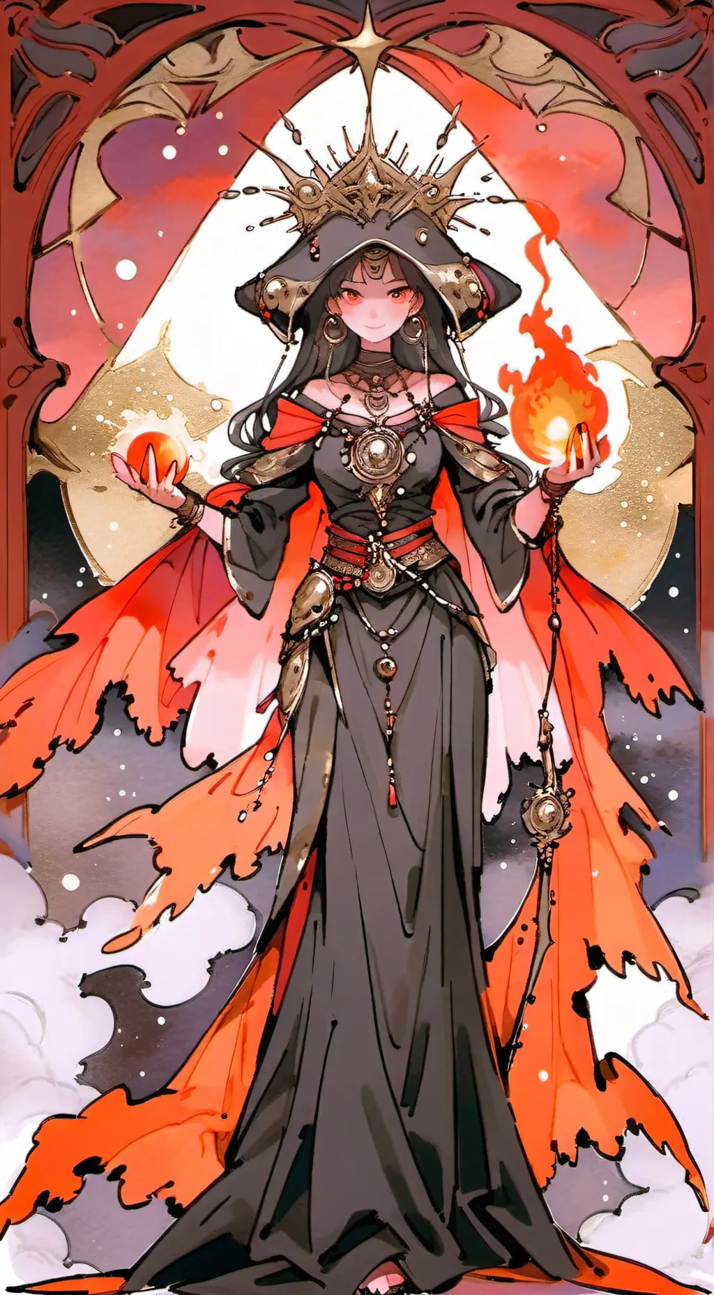 ai character: Demon queen background