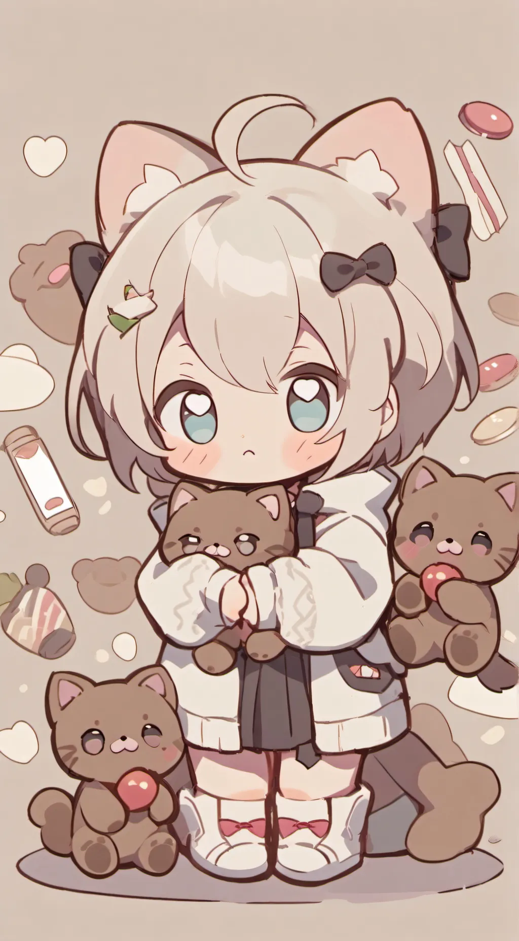 ai character: baby Kitty katy background