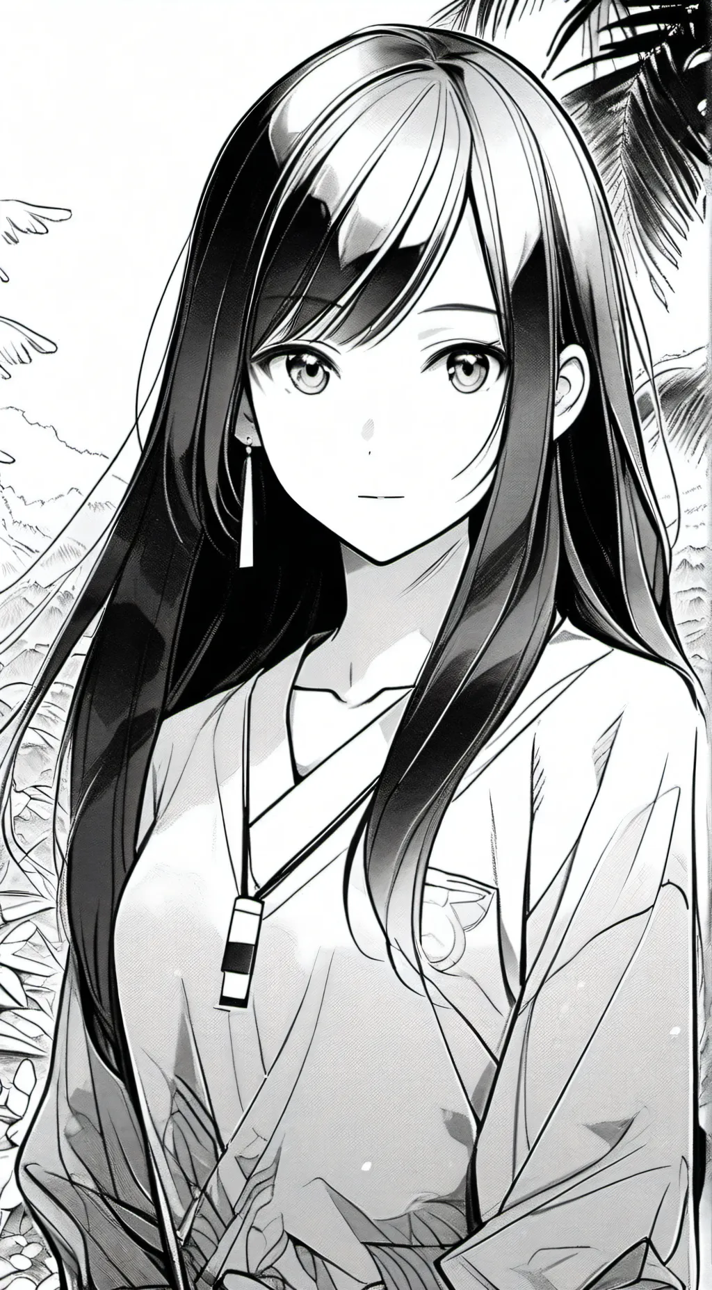 ai character: Indonesia x aurora background