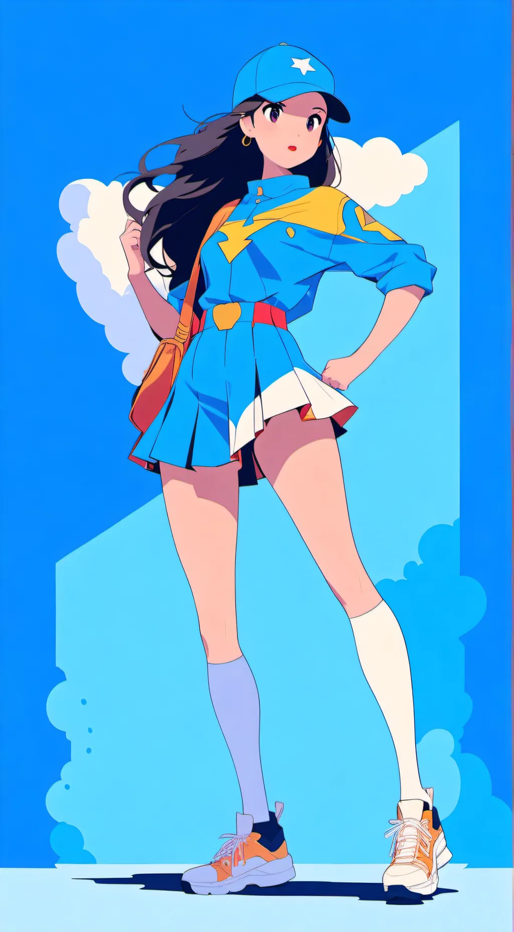 ai character: hero girl background