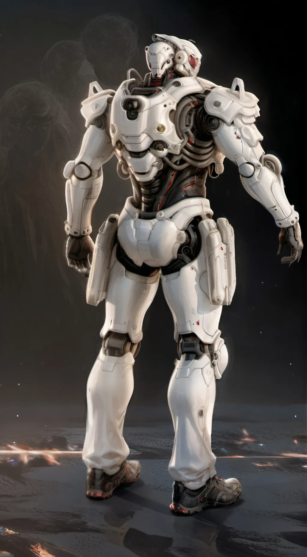 ai character: robot city background