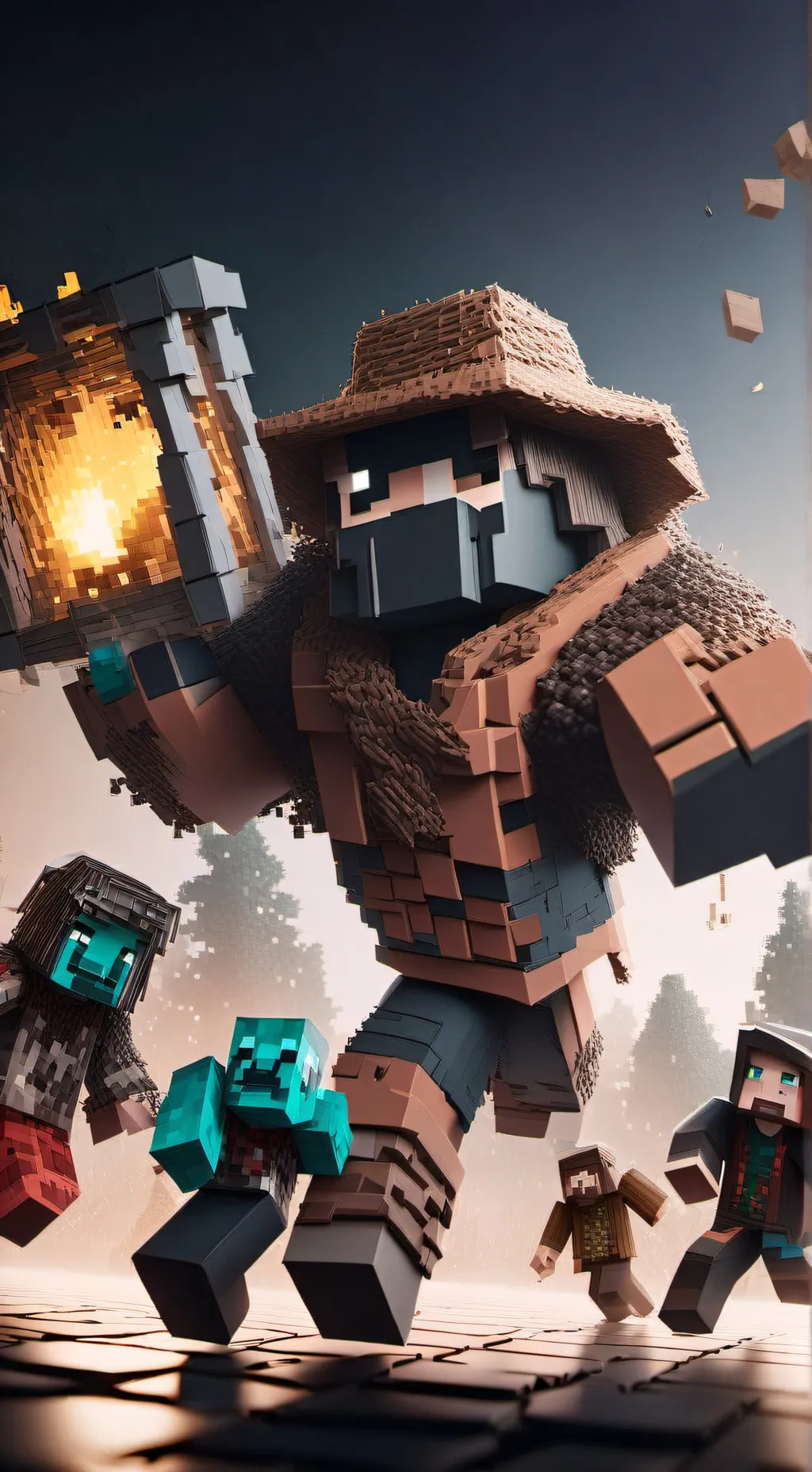 ai character: girs VS Boys Minec background