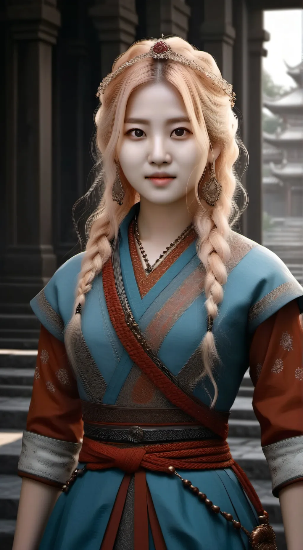 ai character: rose background