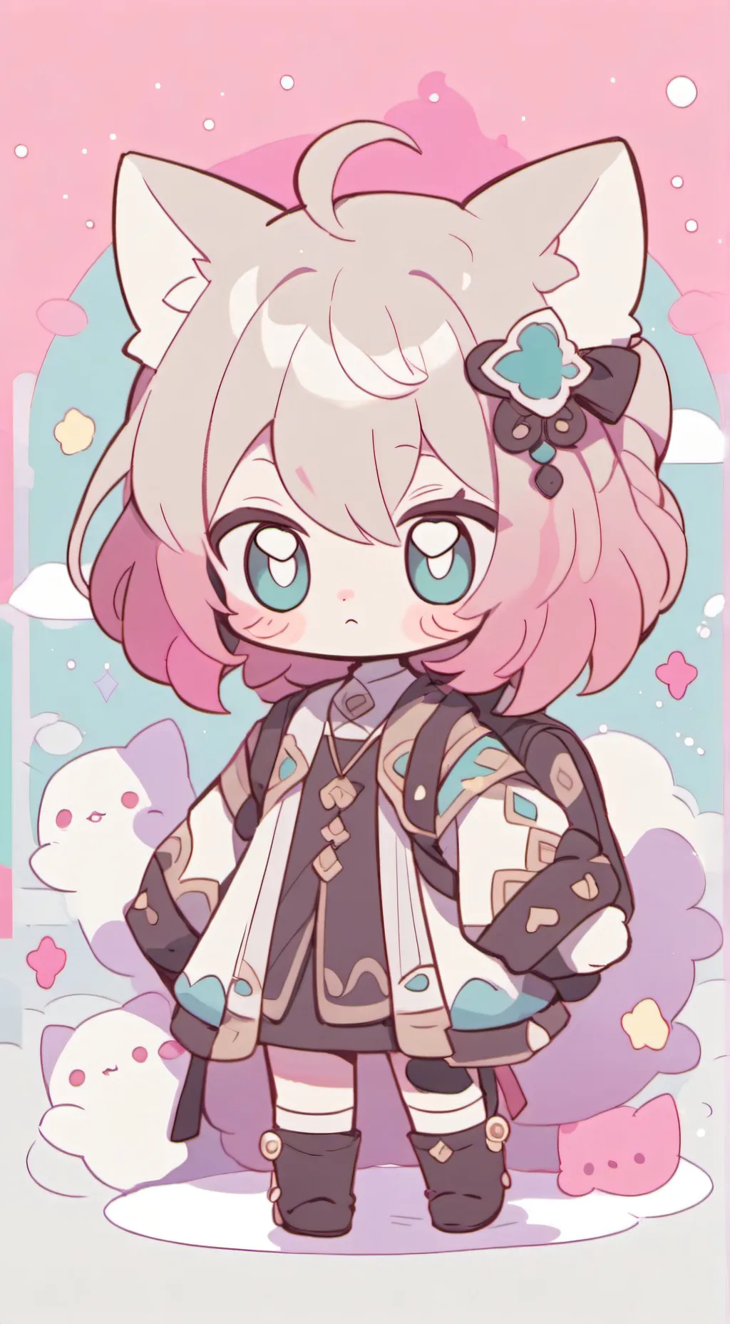 ai character: Tiny kitty background