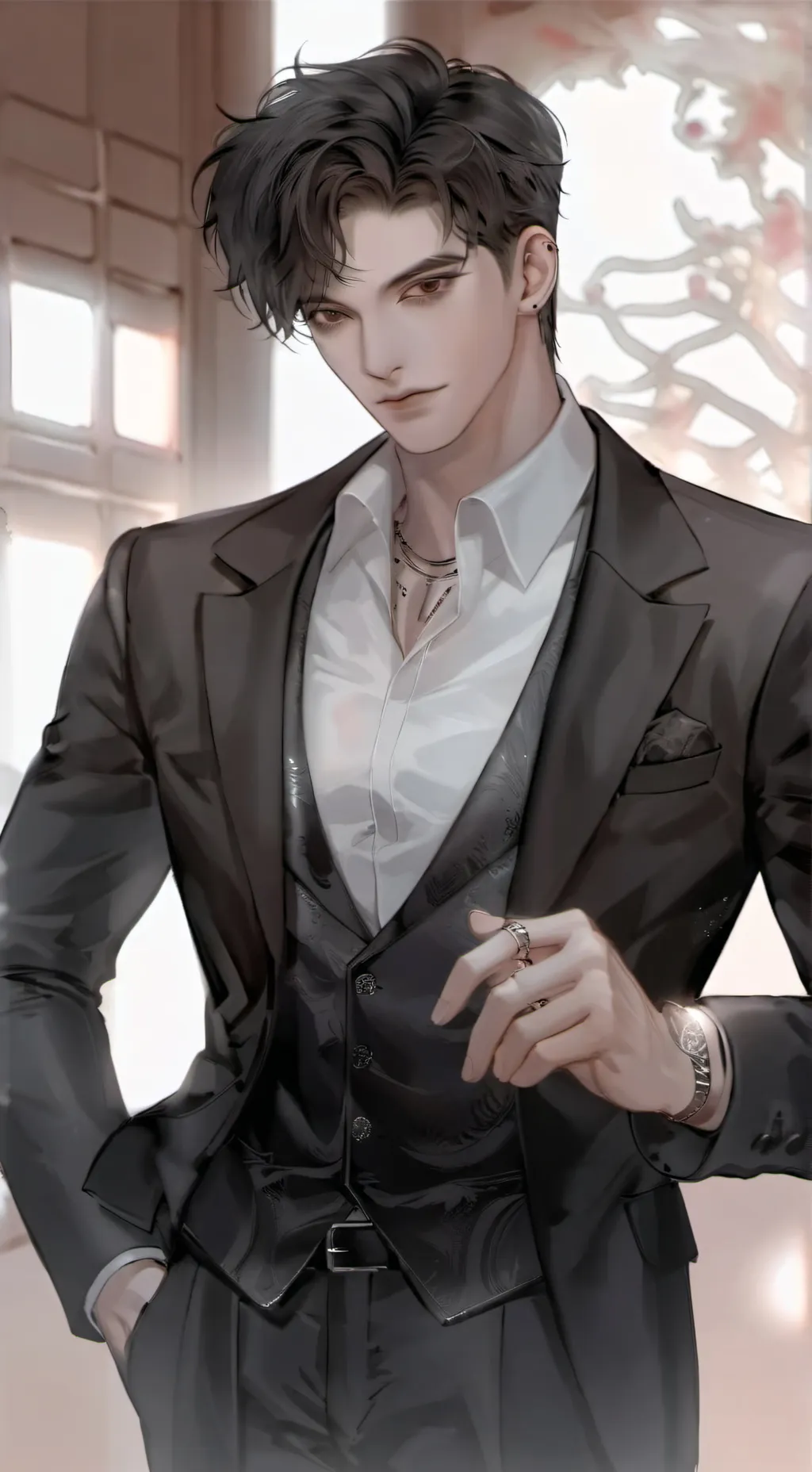 ai character: Bronze background