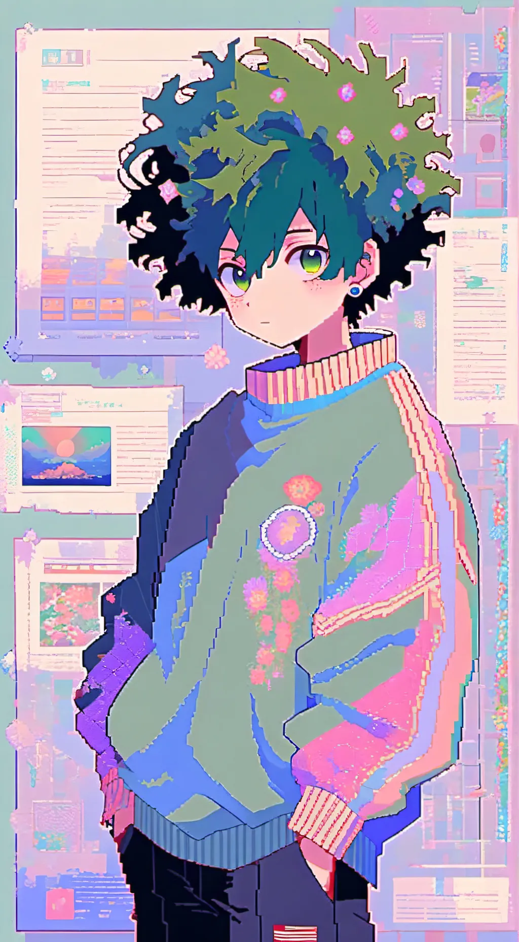 ai character: deku background