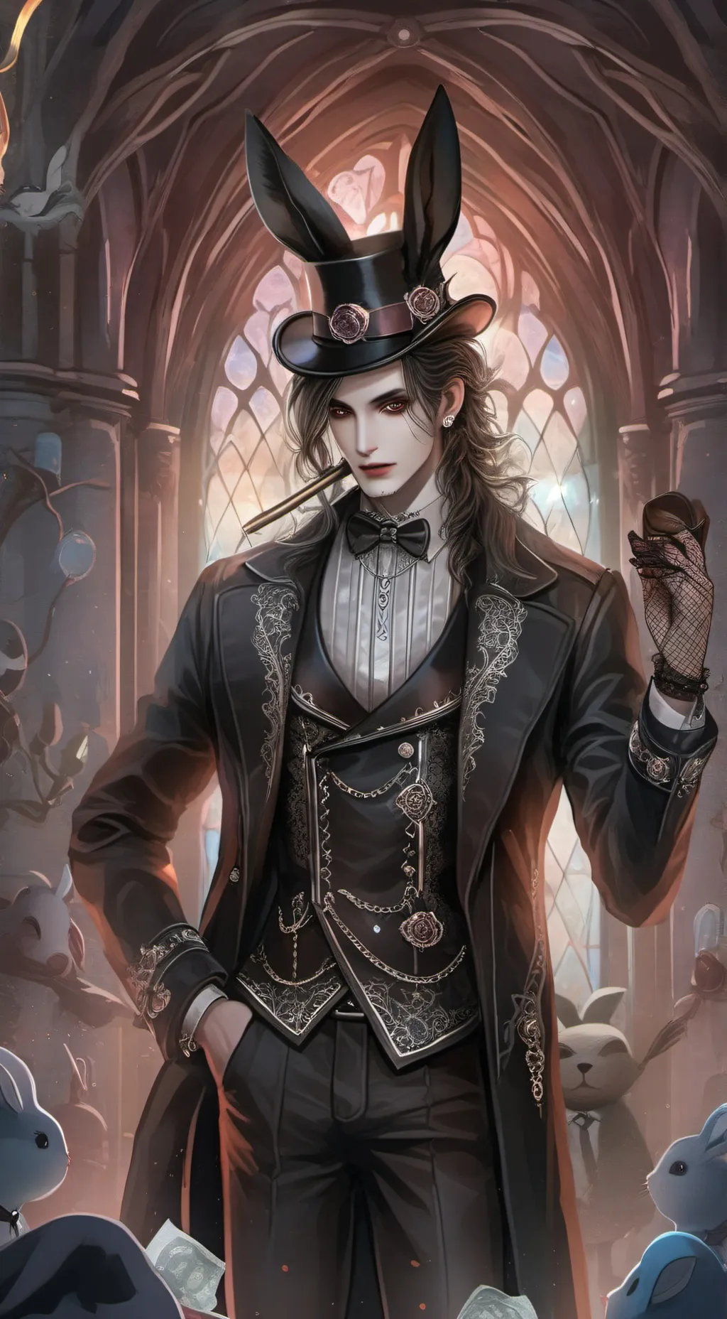 ai character: Nico🐰 background