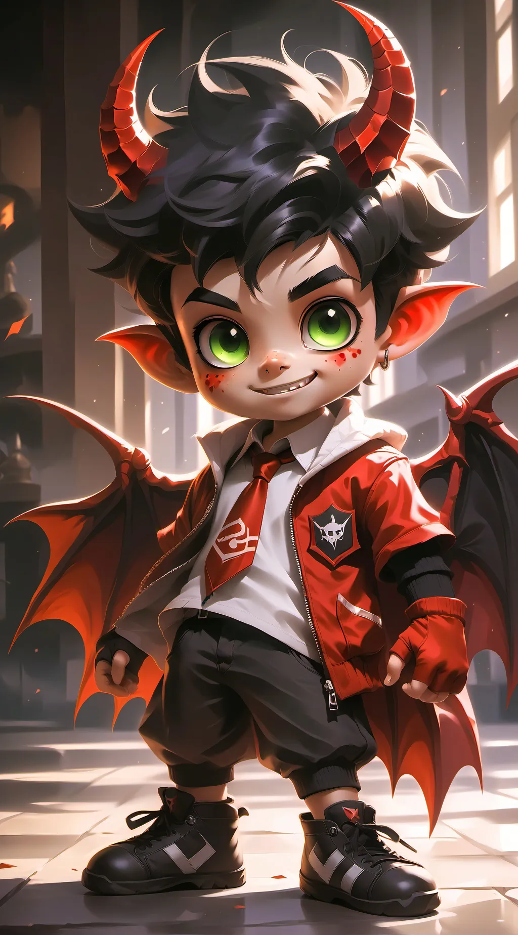 ai character: Dan the devil show background