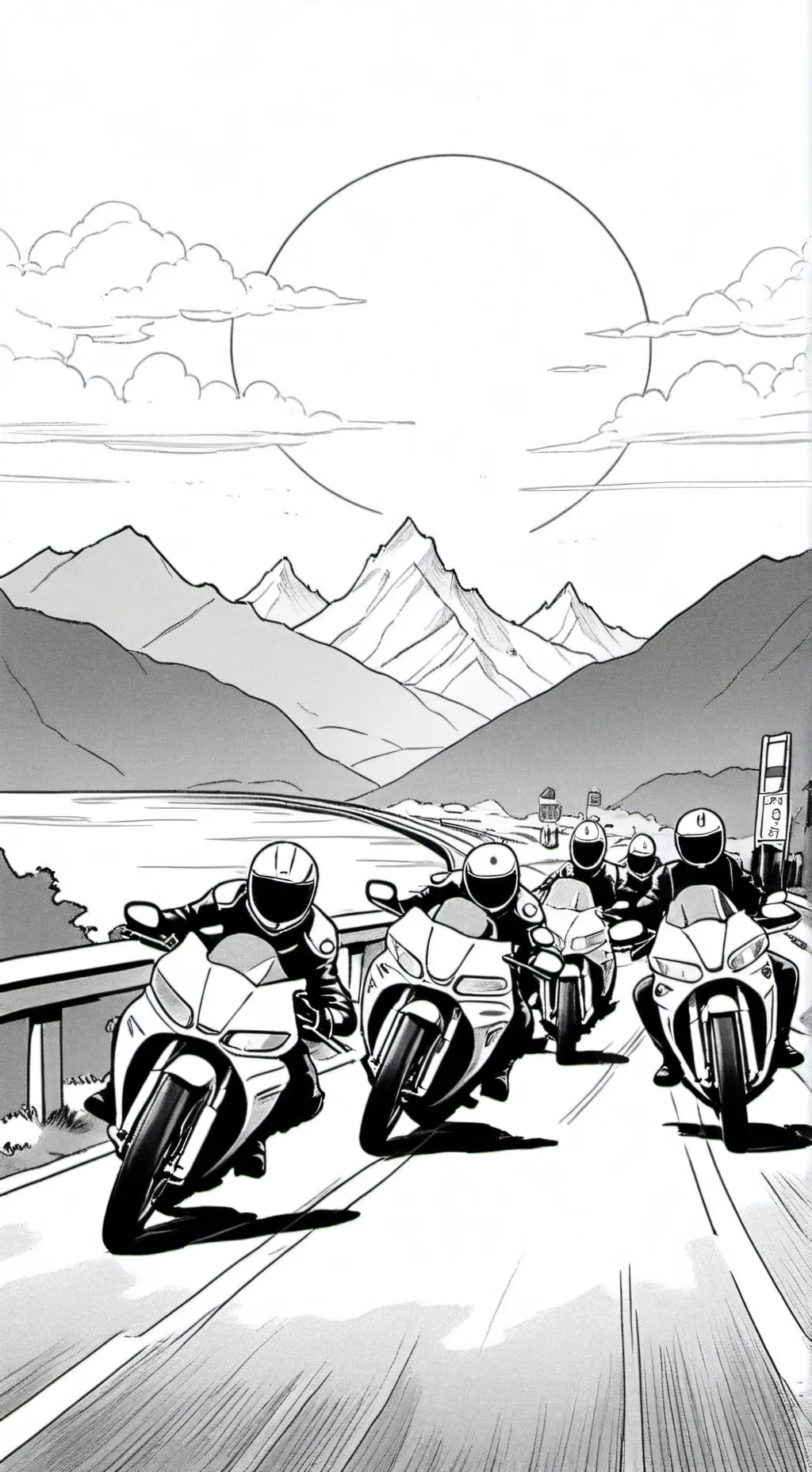 ai character: Motorcycle boys background