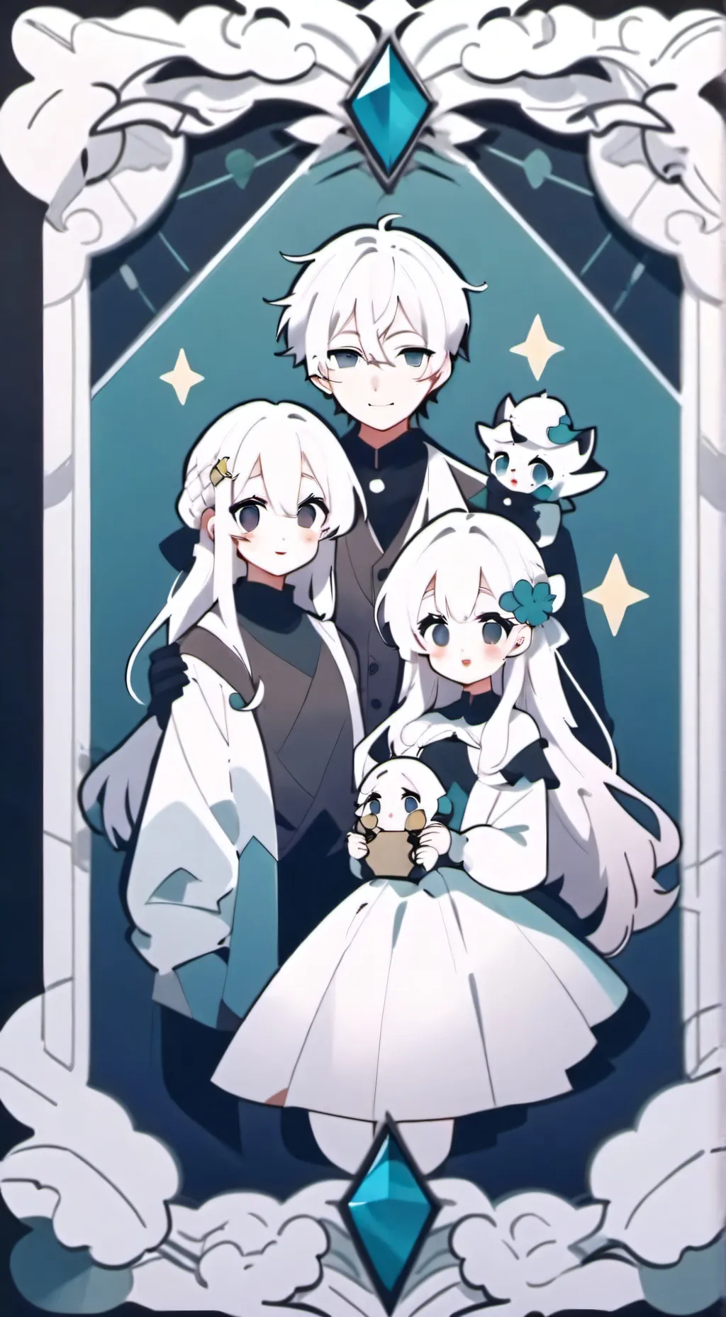 ai character: Past Afton Famliy  background