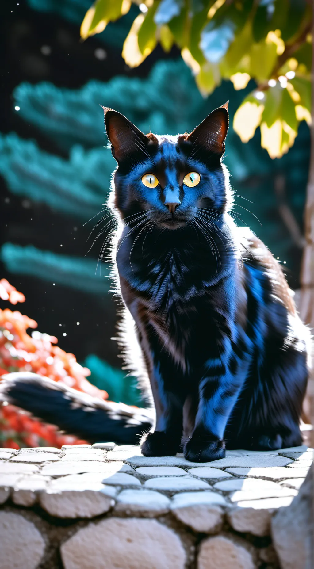 ai character: Black cat background