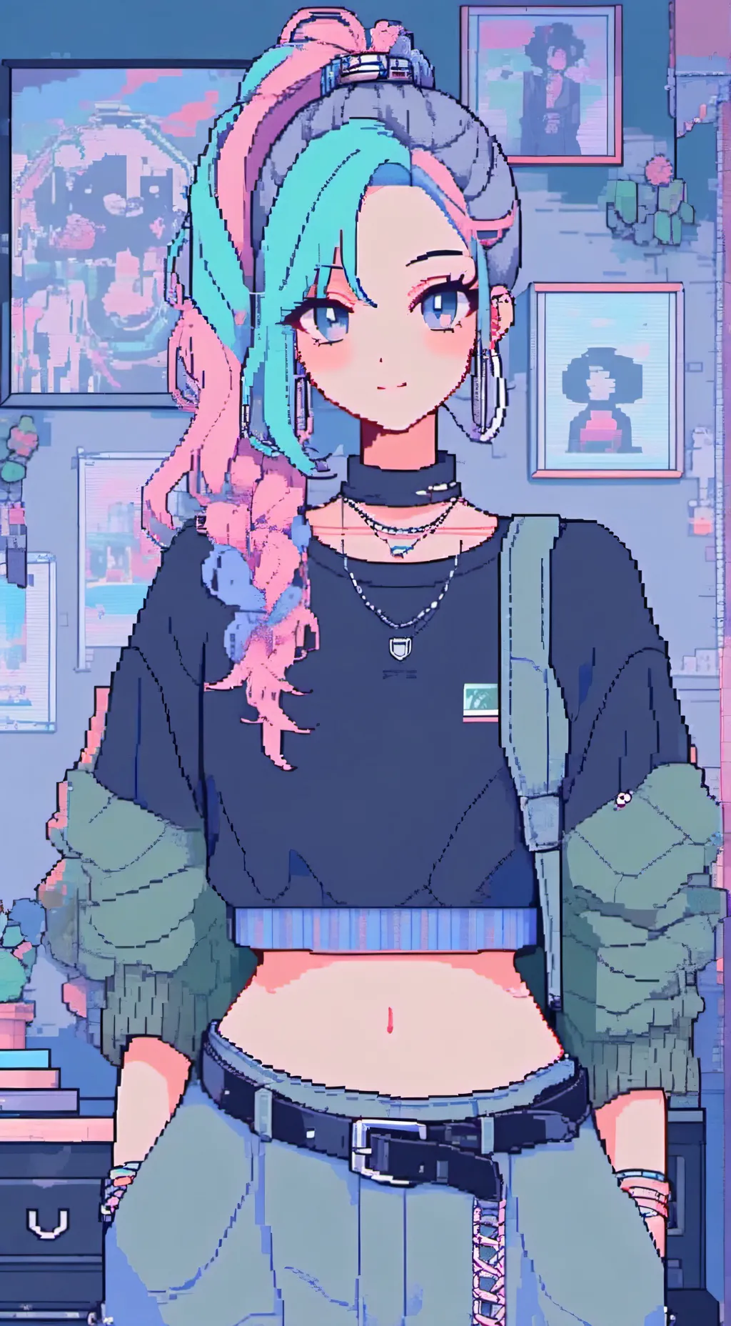 ai character: K-pop concert  background