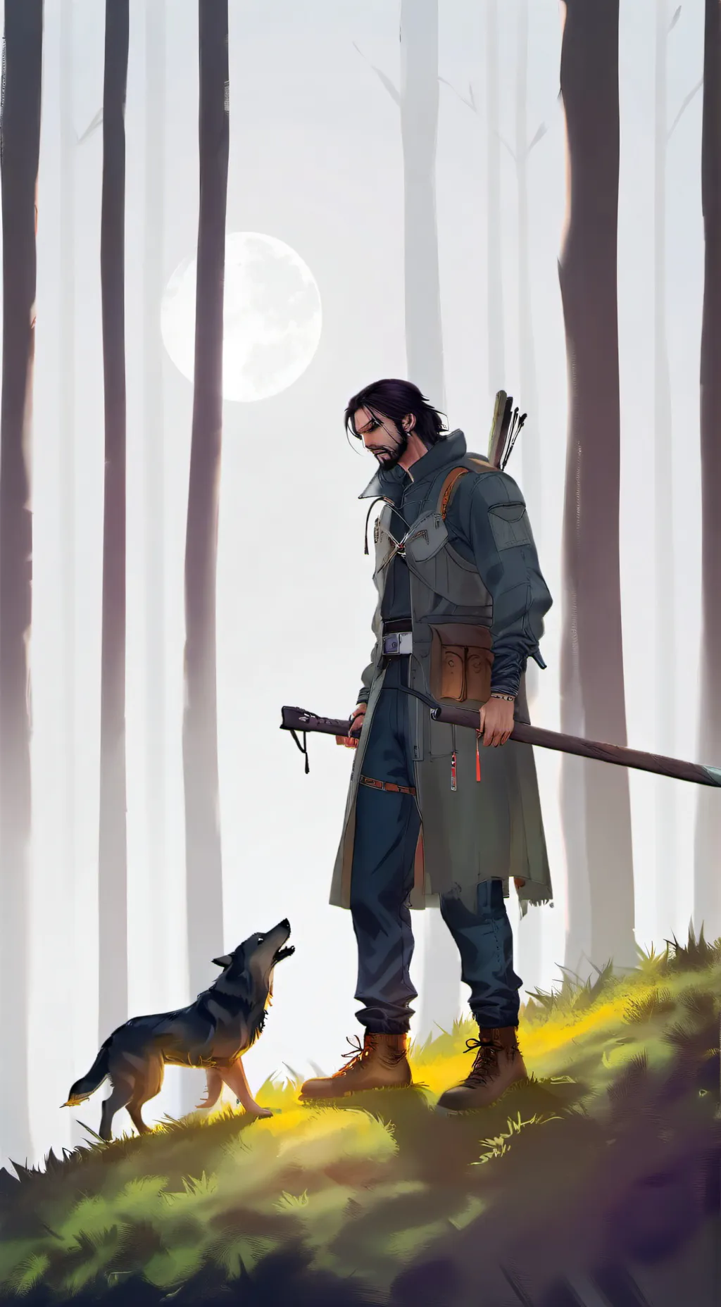 ai character: DW werewolf infect background