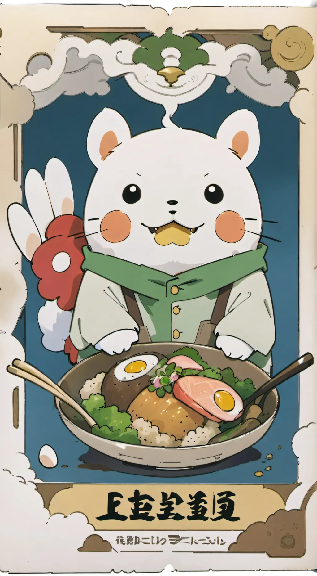 ai character: haunted labubu background