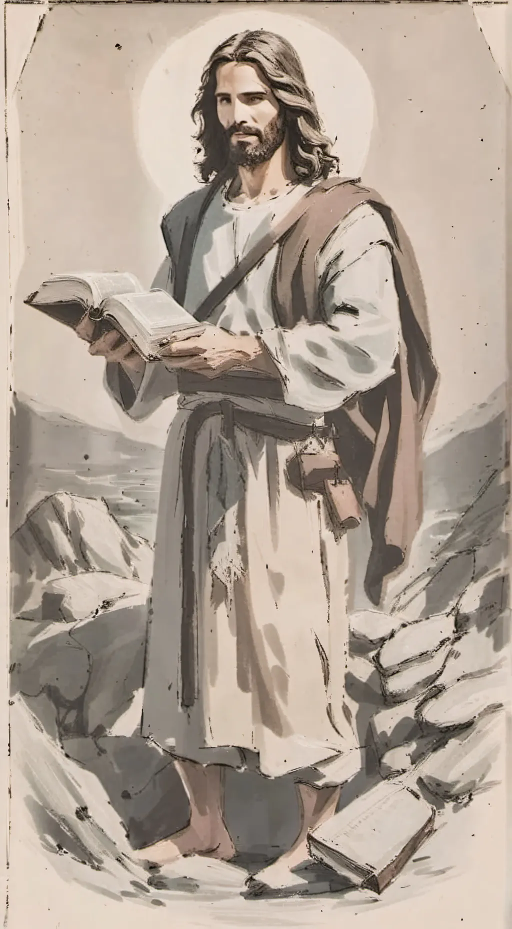 ai character: Jesus Christ ✝️ background