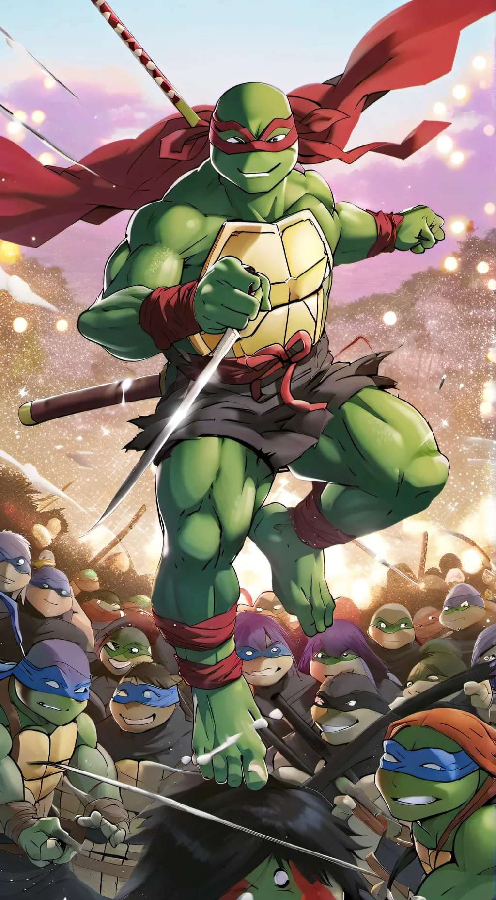 ai character: New turtleverse   background