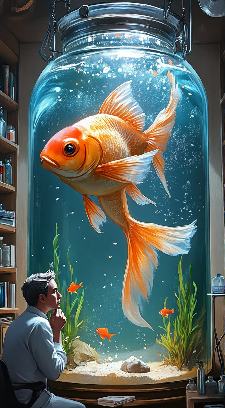 ai character: Elegant Goldfish background
