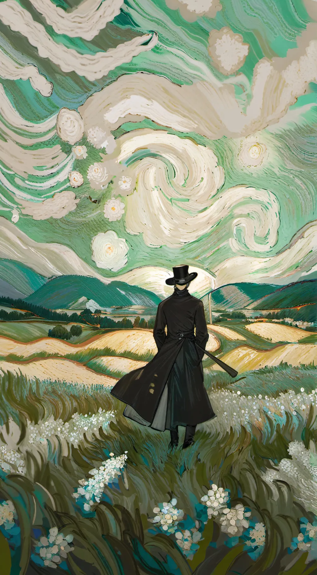 ai character: Jump by Blackpink  background