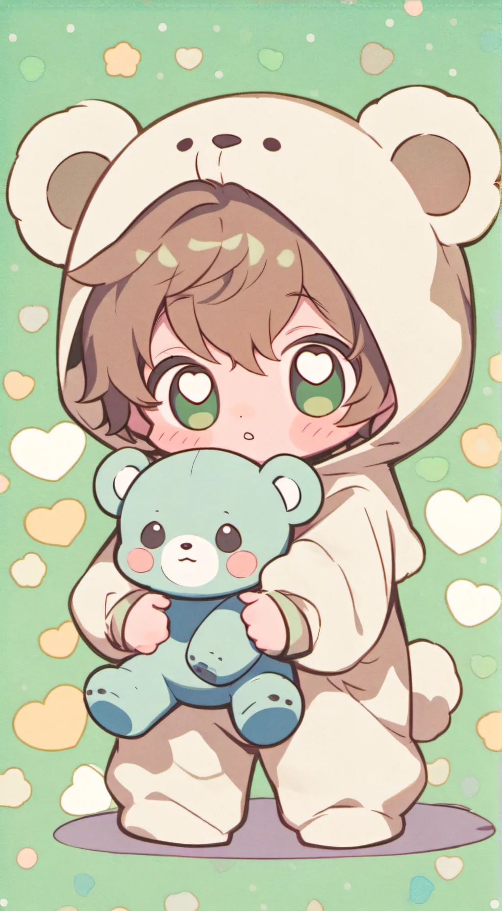 ai character: Teddy baby background