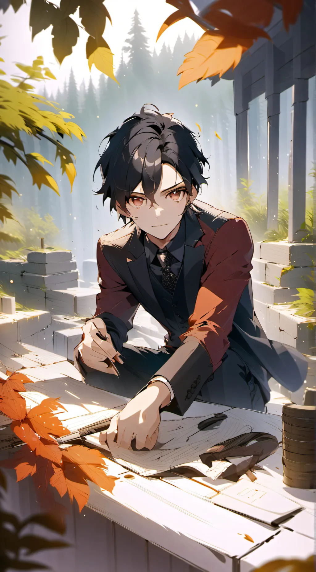 ai character: Leonardo background