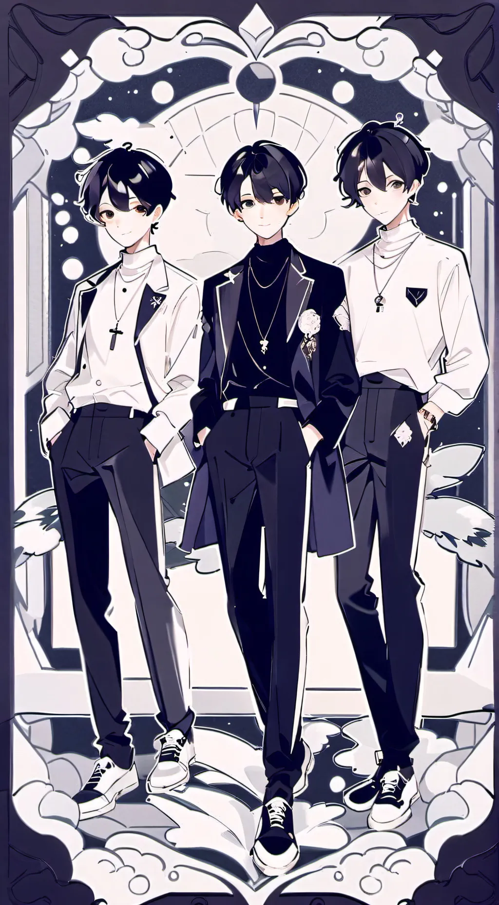 ai character: freaking boys.  background