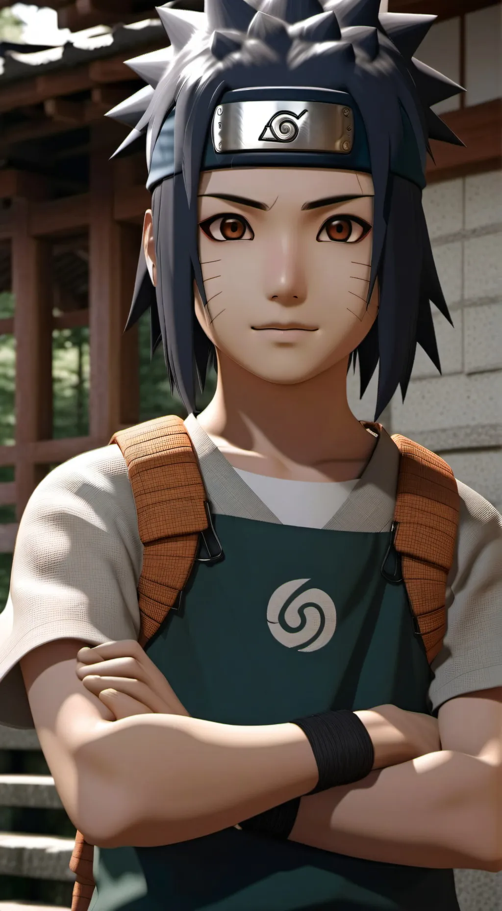 ai character: Hidden leaf villag background