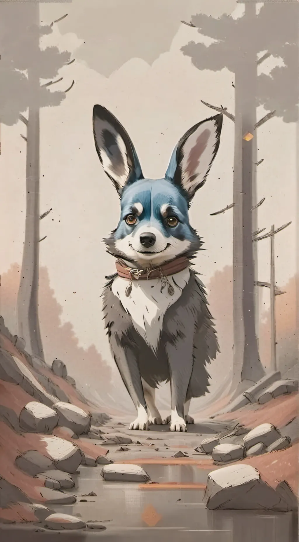 ai character: Bluey background