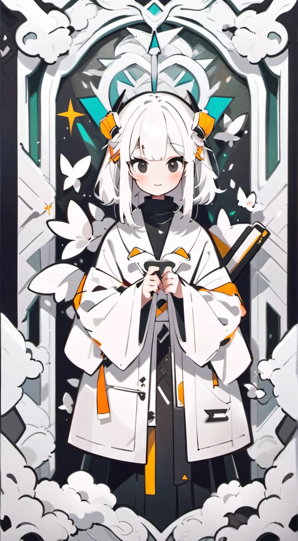 ai character: mother bear plush background