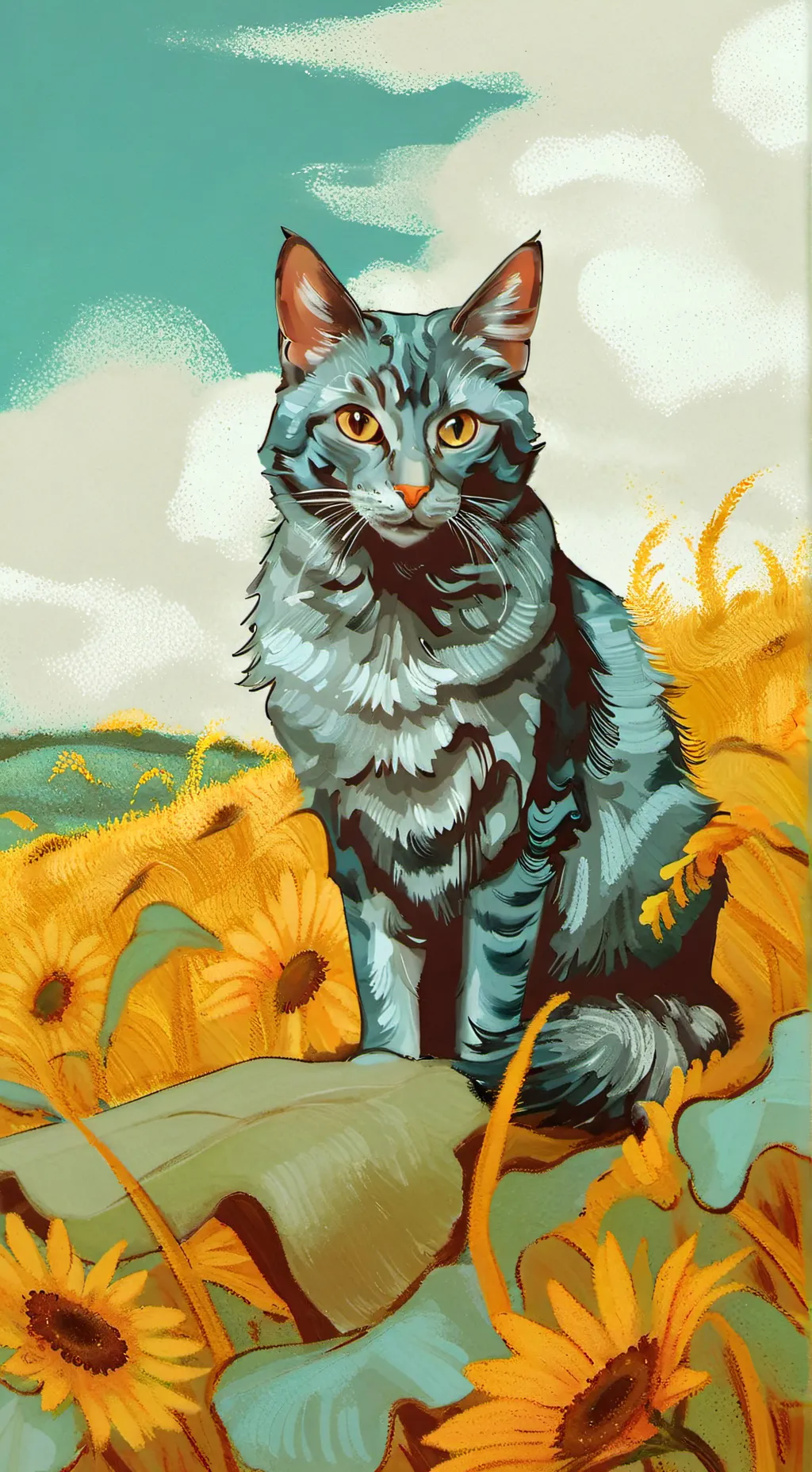 ai character: Gray background