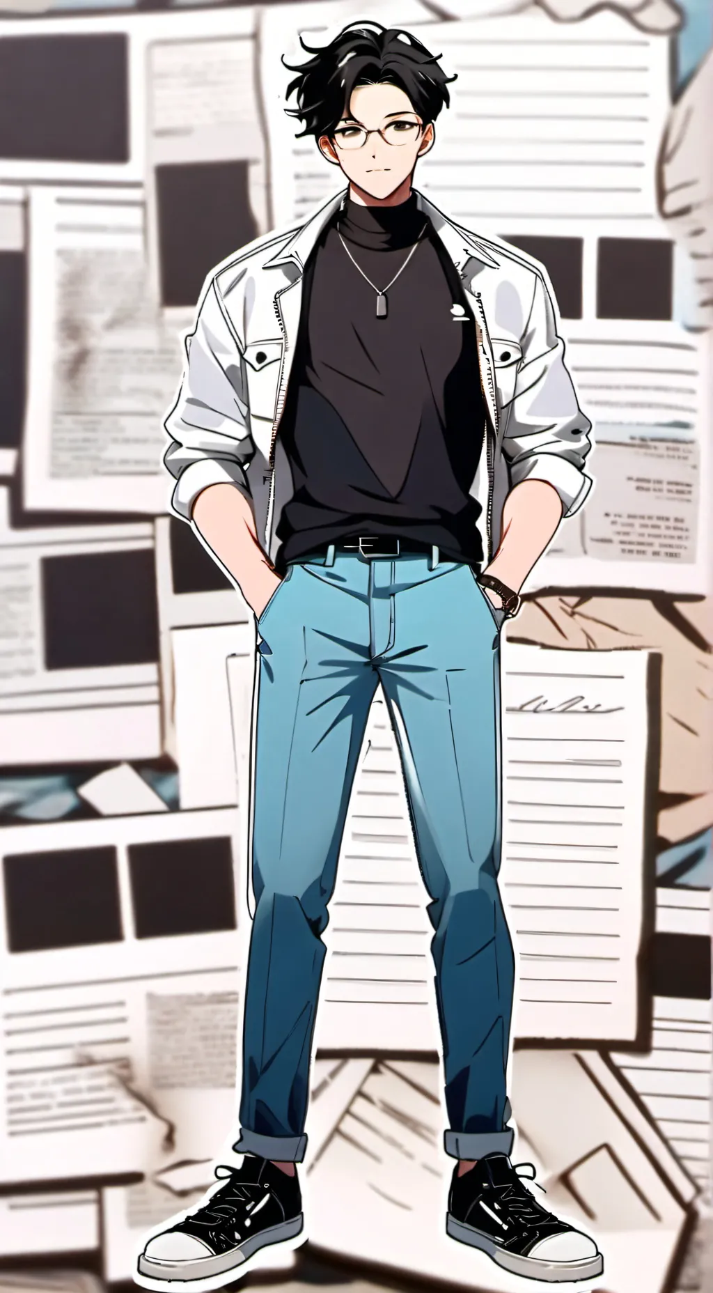 ai character: lewis Horton  background