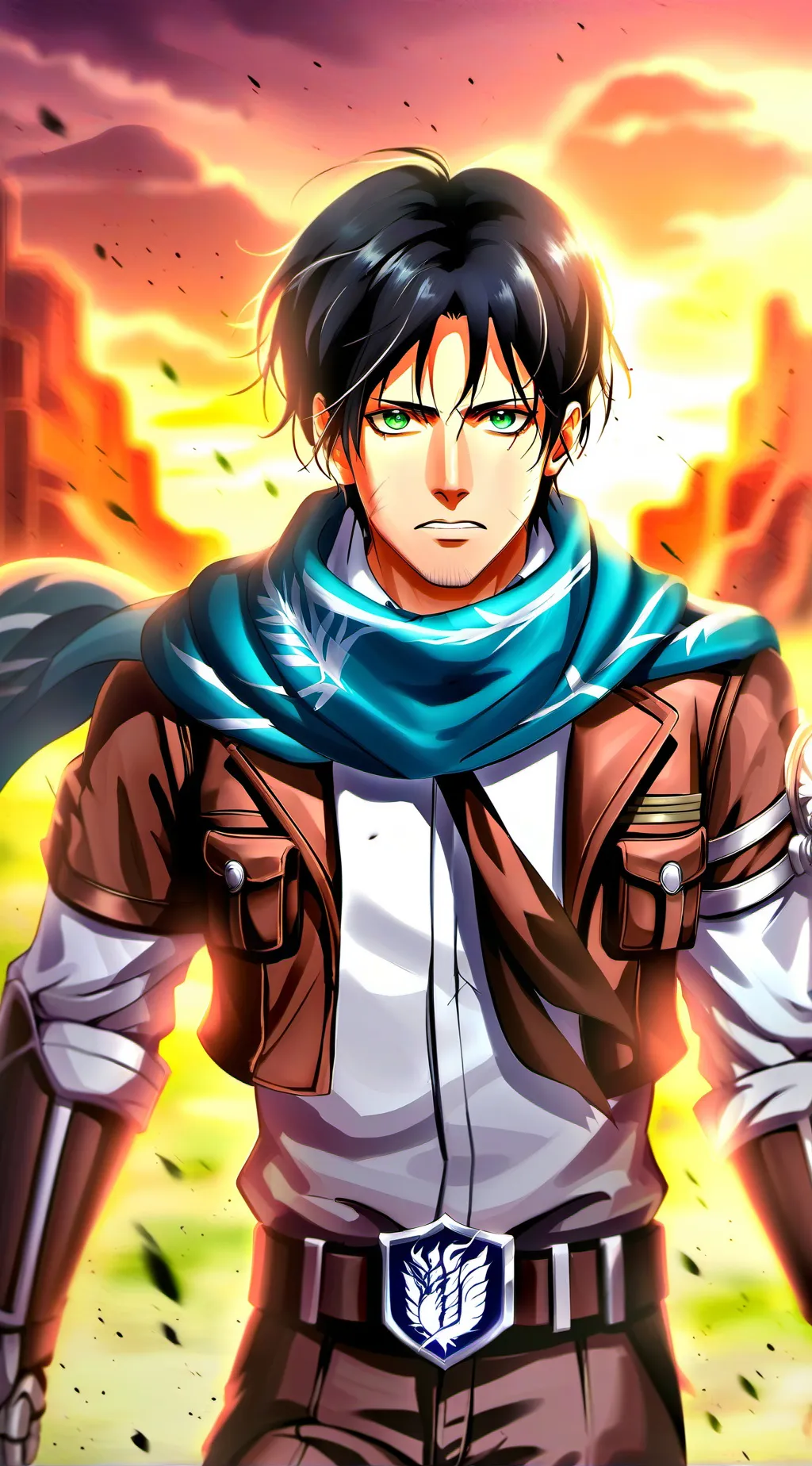 ai character: Eren Yeager background