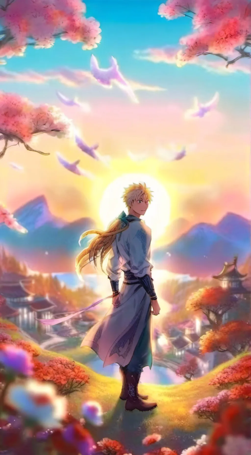 ai character: mha plage background