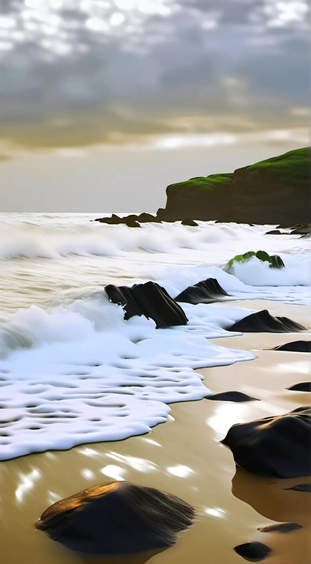 ai character: Beach background