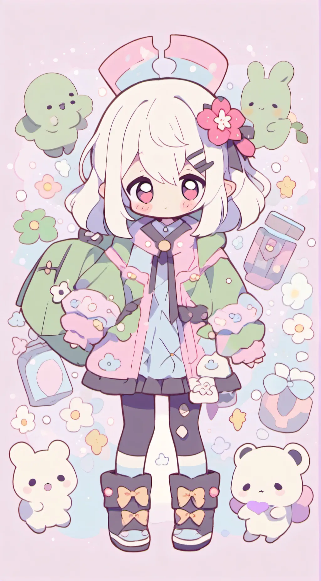 ai character: Mha Deku~Yumi🤎 background