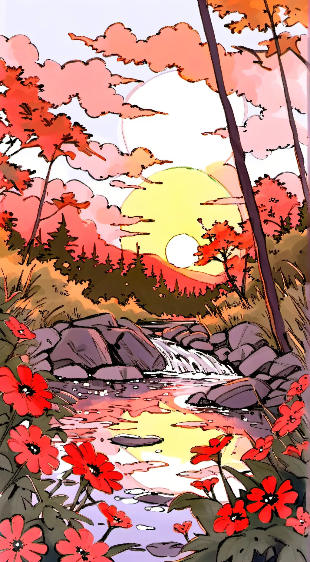 ai character: Moon Fnaf background