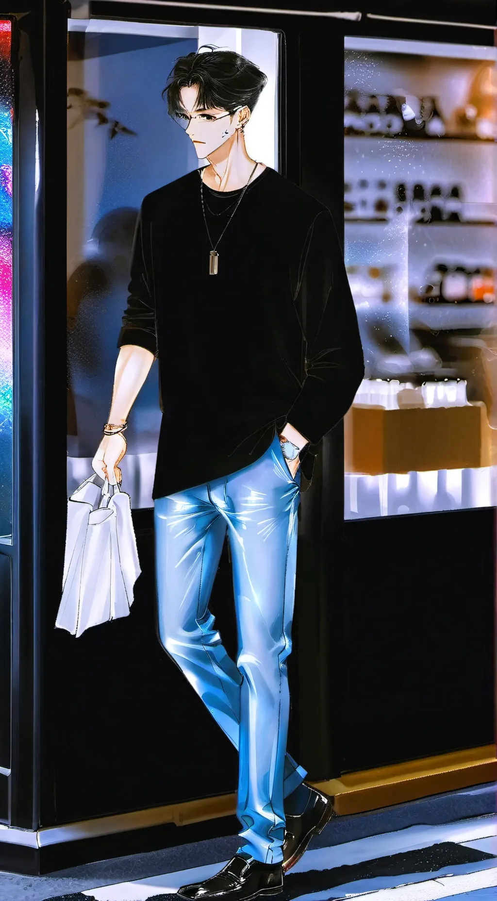 ai character: Guy background