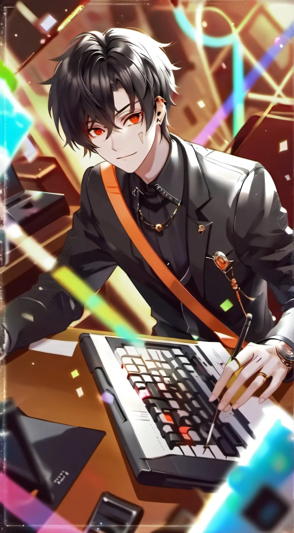 ai character: nixo (glitched) background