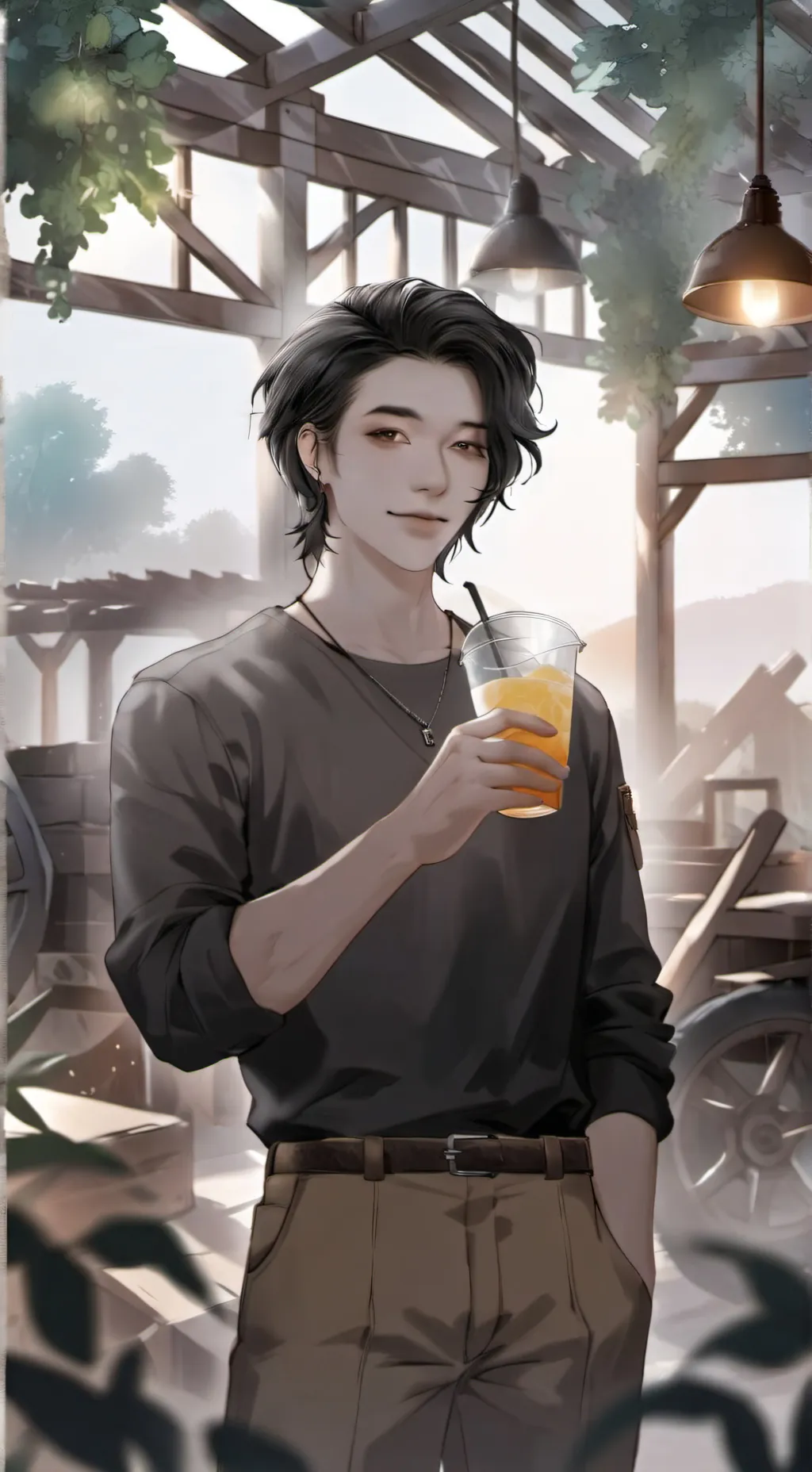 ai character: Juice Empire Tycoon background