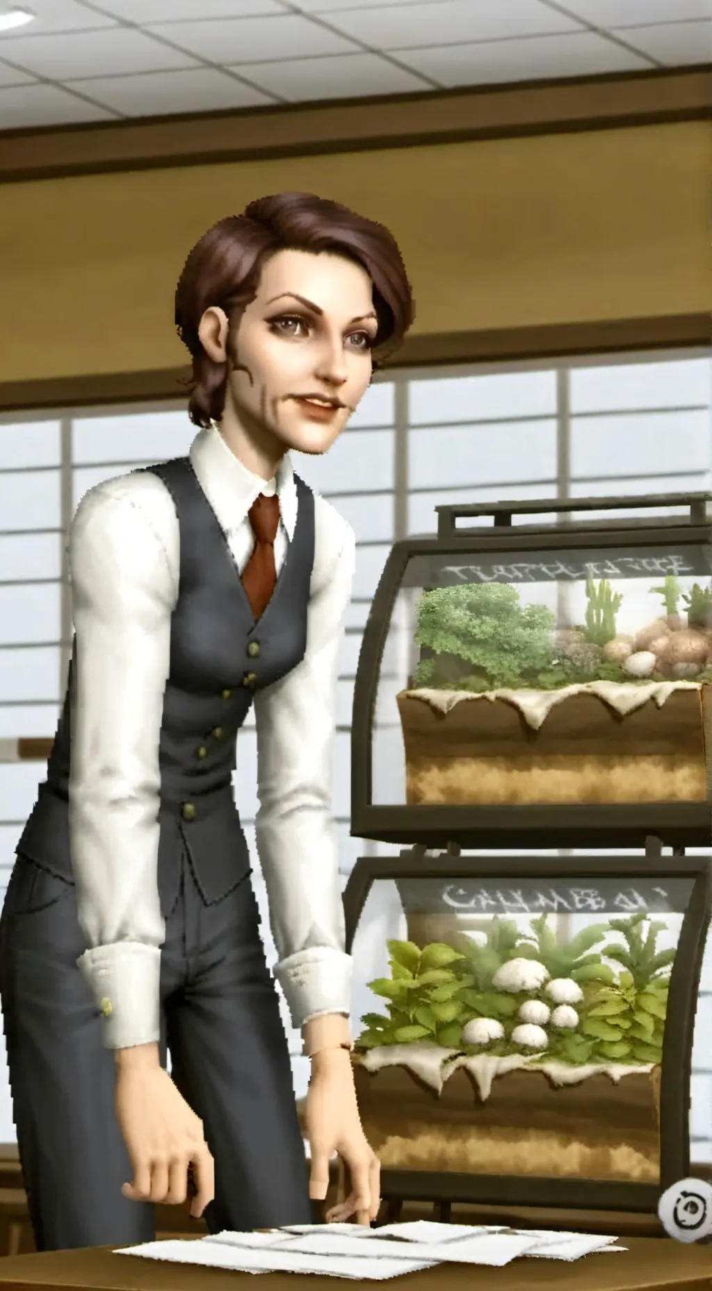 ai character: The vegans teache  background