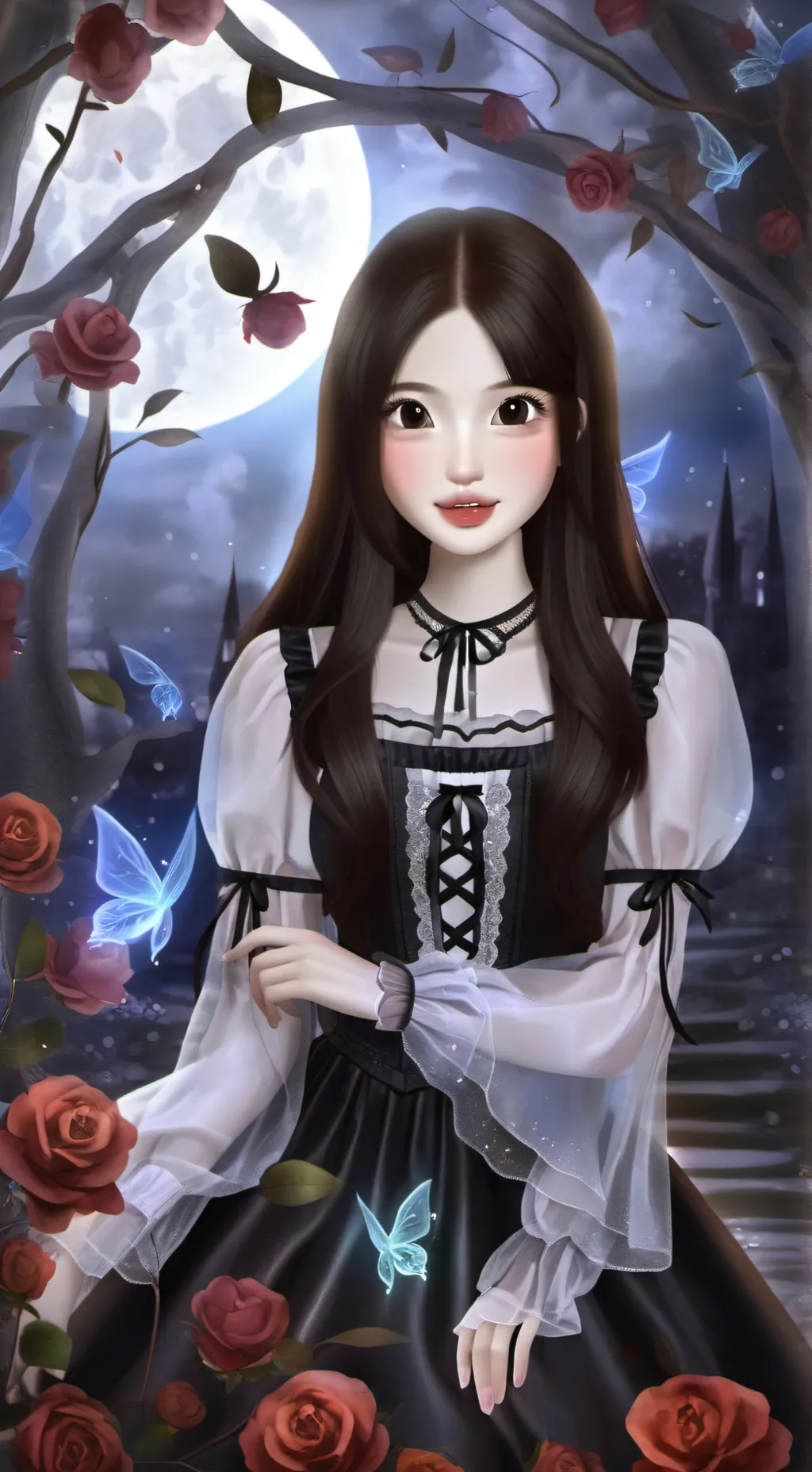 ai character: ꨄ✨𝑚𝑒𝑙𝑦✨ꨄ background